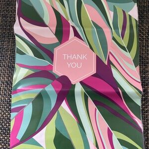 🍀5 for $25🍀 Colorful Leaf Pattern Poly Mailer Thank You Bags Set of 10